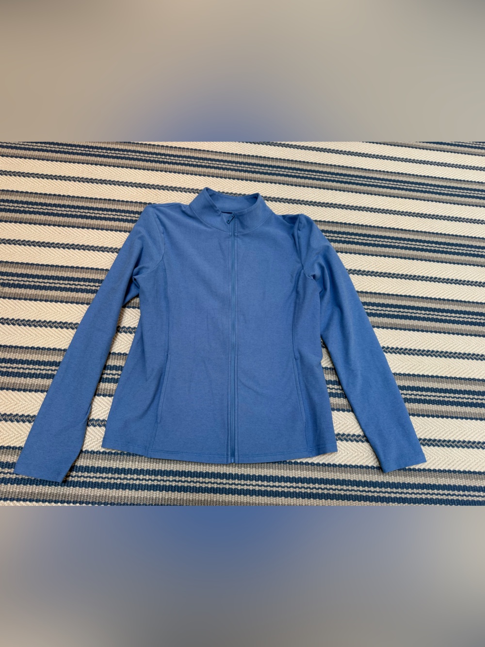Beyond Yoga Kids Long-Sleeve Zip One-Piece in Blue